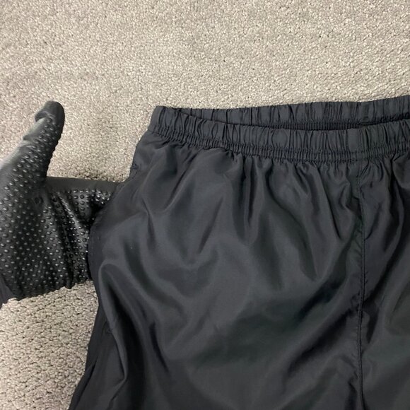 Vintage Y2K Adidas Windbreaker Track Pants Men's Medium Black Nylon Ankle Zip - Picture 4 of 16